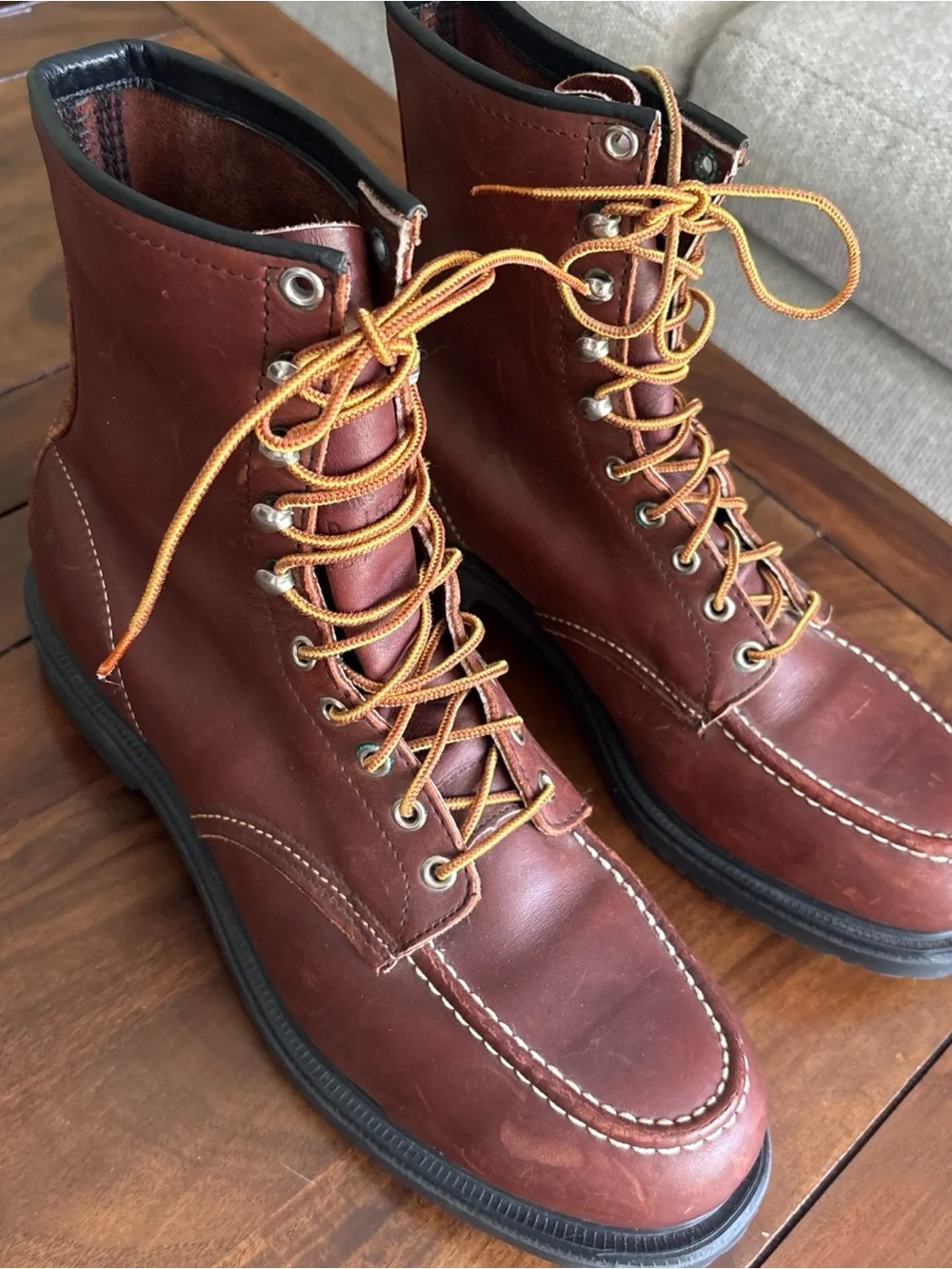 Red Wing Men's 11.5 Brown Leather Steel Toe Work Boots